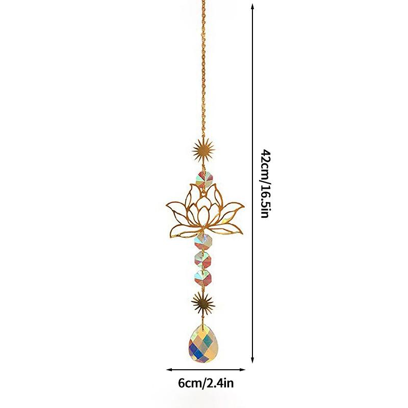 Crystal Wind Chimes Suncatcher Hanging Pendant Outdoor Indoor Ornament  Window Drop Bell Home Garden Decorarion