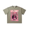 260 GSM Double Yarn 32 Count 100% Cotton Spy x Family V6 Print Unisex Heavy Cotton T Shirt