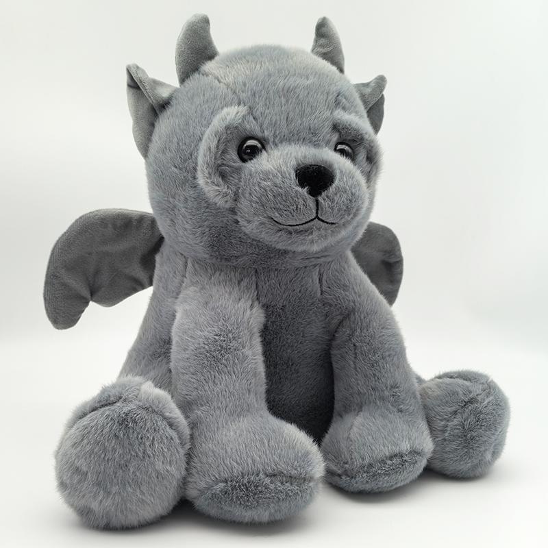 Gargoyle Bears Plush Toys Cartoon Grey Bear Stuffed Doll Soft Animals Bear Plush Doll Fun Halloween Plushie Gifts