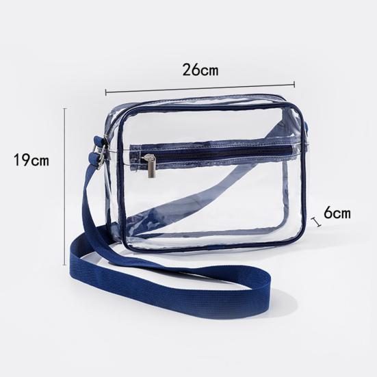 Borsa Trasparente LOXOMU Per Stadi - Impermeabile Con Tracolla Regolabile 21x15x7 Cm - Foto 11