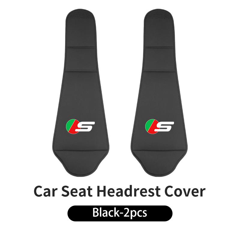 Car Seat Headrest Cover Leather Neck Pillow Protector Accessories For Jaguar XF XJ XFR XKR X-Type F-Pace I-Pace S-Type F-Type SS2