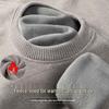 Men's Fleece-Lined Thickened Pullover Knit Sweater
