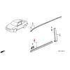EK1 EK3 L R 1 pereche 3 Uși Ornament Exterior Bandă de Etanșare Geam pentru Honda Civic 1996-1998 Cauciuc Geam Fereastră 72410-S03-003 6th