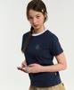 AECA (Woman) Sports Club Ringer Half Sleeve Tee-Navy