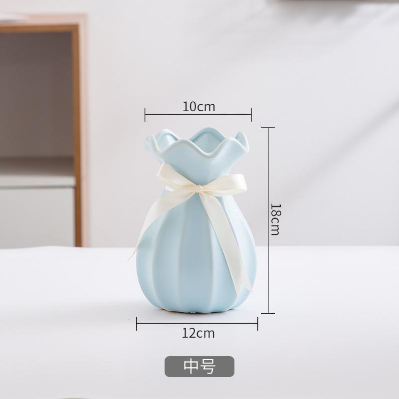 Minimalist Nordic Ceramic Vase, Water-Storing Flower Pot for Florist Supplies, Modern Home Decor