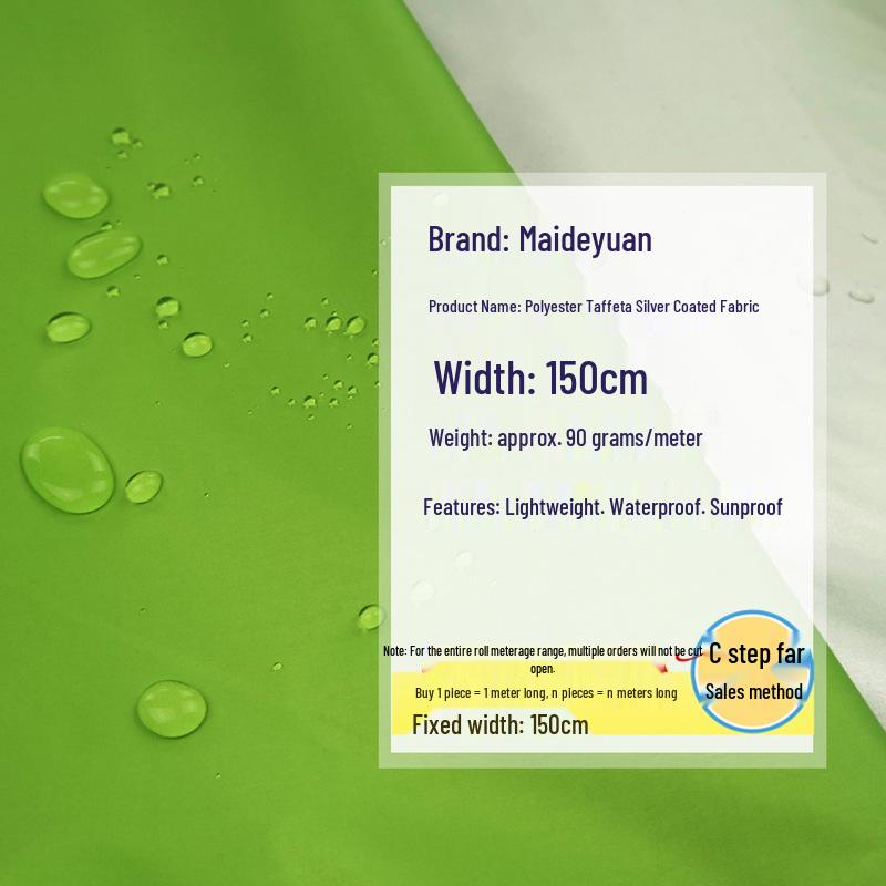 210T Silver-Coated Waterproof Dust Cover Fabric for Car, Tent, and UV Protection.