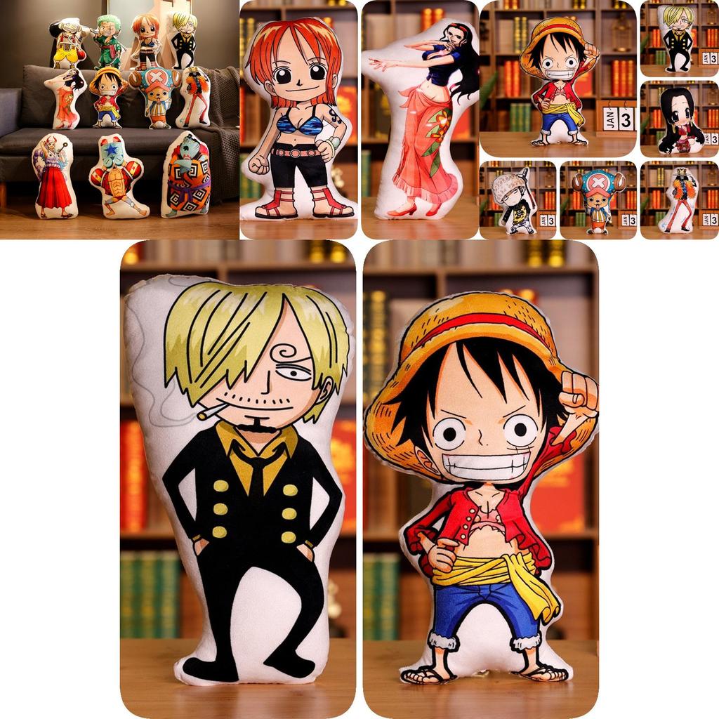 Adorable Two-dimensional Anime Plush Toy Pillows Featuring Luffy Zoro Chopper And More