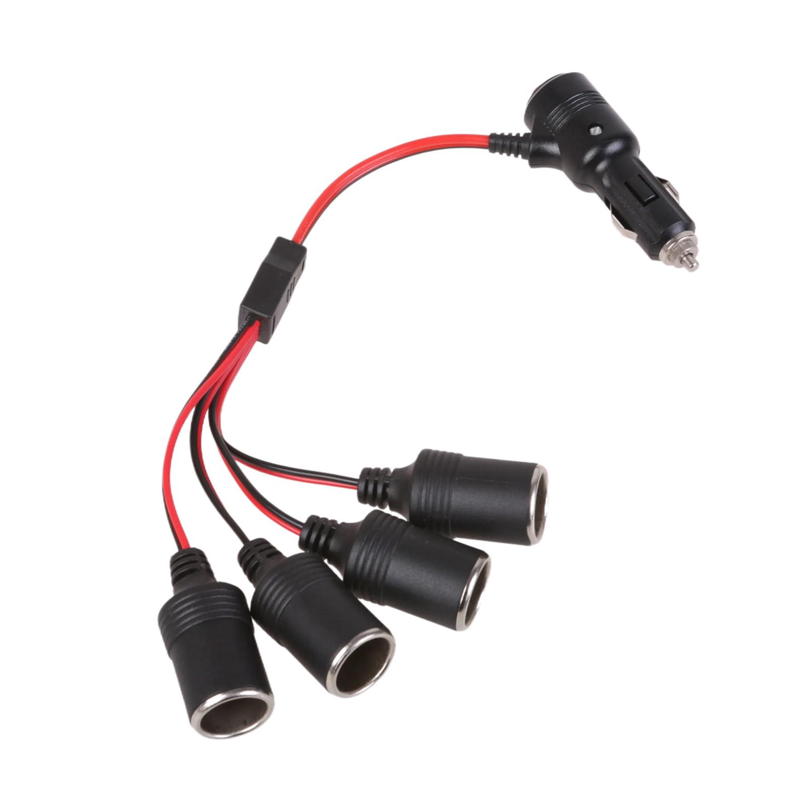 

Car Cigarette Lighter Adapter Splitter Cable with Switch 240W Power Output for 12V-24V GPS Dash Cam Car Fan and More 4T