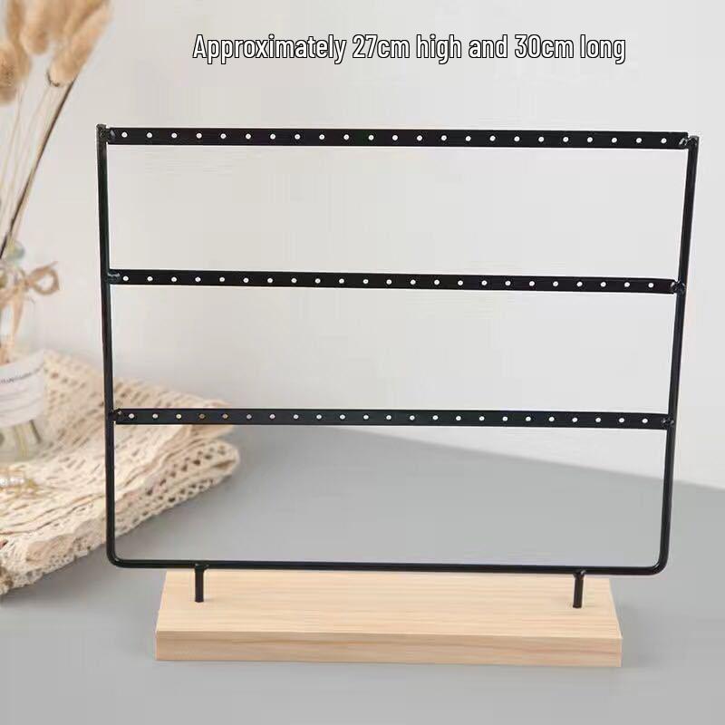 Wooden Desktop Earring Holder and Jewelry Display Stand