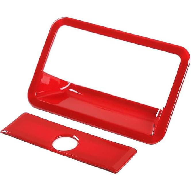 ABS Red Full Interior Decorative Cover Trim Sticker Compatible with Ford F150 2015-2020 (4pcs/Set Inner Door Handle Under Decorative Strip)