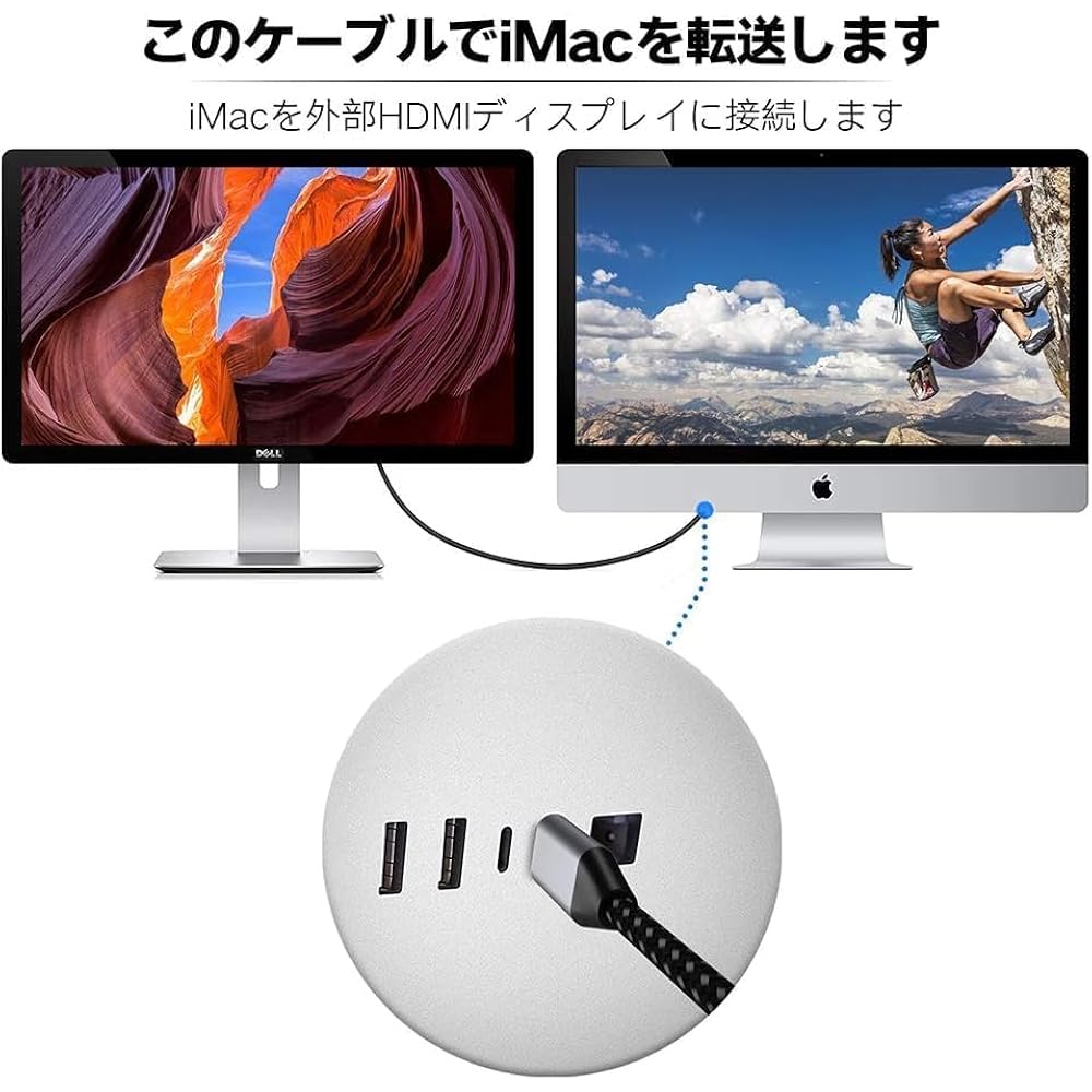 USB Type-C To HDMI Converter Cable 1.8M Connection Cable HDTV Type-C 4K Video Output Type C HDTV ...