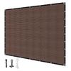 90% Sun Shade Cloth Privacy Screen 8 x 12 ft for Patio Garden (Brown)