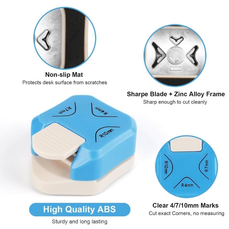 Sturdy ABS Metal Corner Punch for Cutting on Card Scrapbooks Photos Sturdy Construction