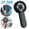 2‘’ Digital Microscope 100X Zoom Magnifying Glass with 8 LED Light Rechargeable Illuminated Magnifying Glass for Seniors Reading