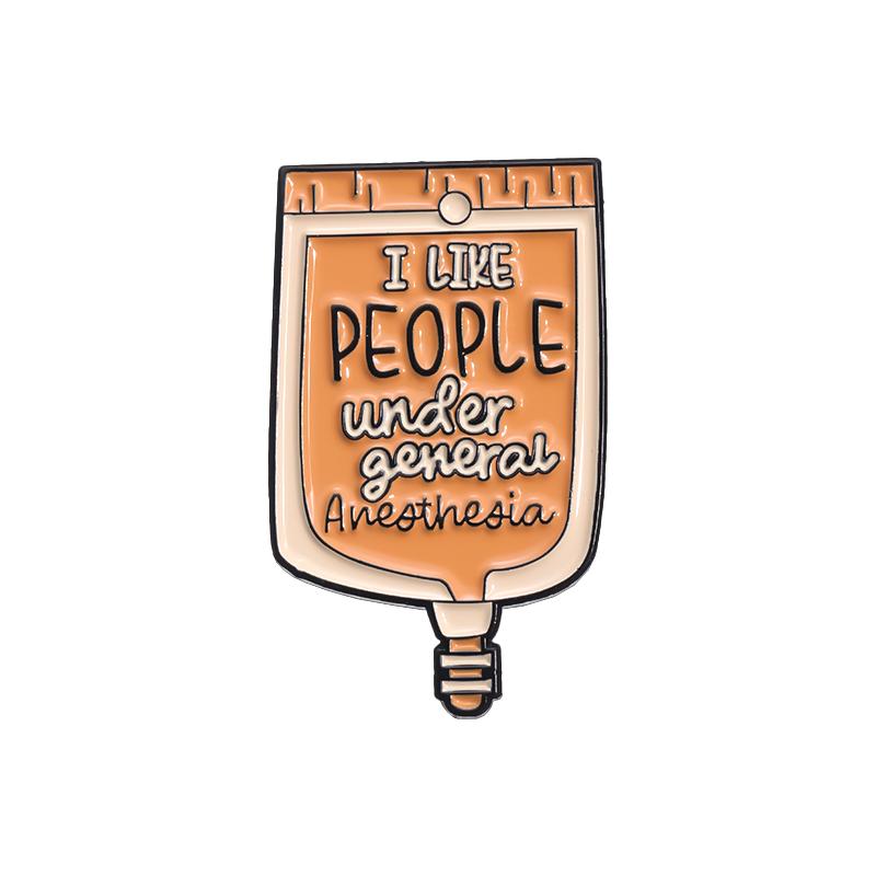 

I Like People On The Table Open Enamel Pin Funny Pharse Metal Brooches Lapel Backpack Badge Jewelry Gifts For Anesthetist Doctor