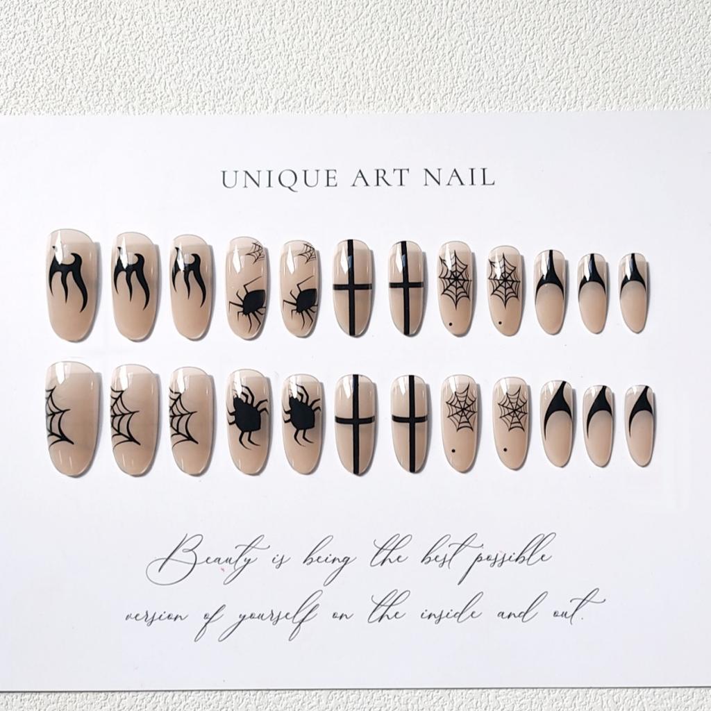 Wear Nail Darkwind Series Spider Nail Art Sticker Halloween Element Fake Nail Patch