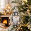 Christmas Ski Doll Wooden Hanging Ornament Knitted Fabric Christmas Tree Decoration