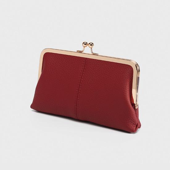 Női borítéktáska Vintage csattos pénztárca Valódi bőr utazó pénztárca több kártyatartóval Kártyatartó randevúra, buliba, vásárláshoz