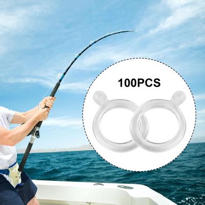 UK-Pellet Bait Bands Elastic Transparent Band For Carp Coarse Fishing Tackle*100