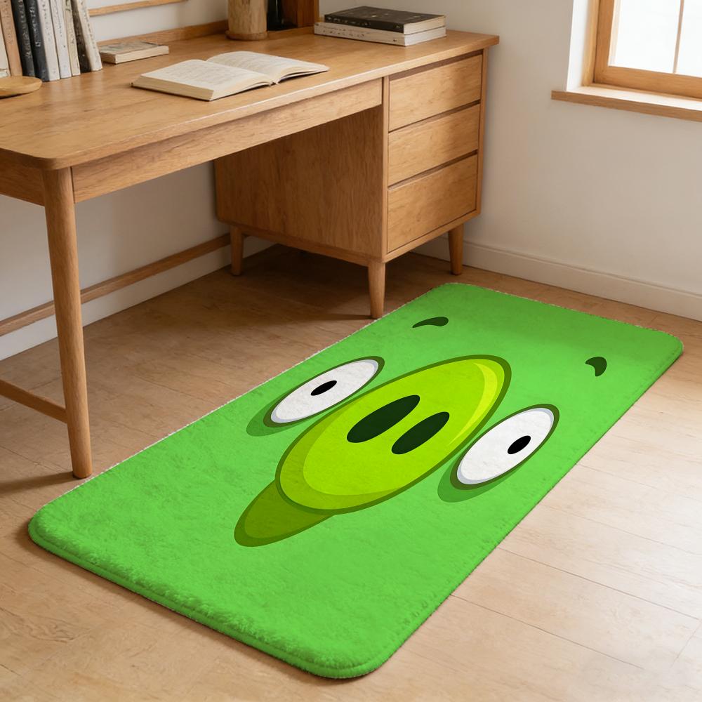 Game A-Angry Birds Floor Mat Flannel Door Mat Non-Slip Absorbent Washable Indoor Home Rug