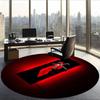 Formula 1 (6) Round Office Rug Decorative Floor Rug for Office Bedroom Living Room and Home Space
