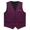 Paisley Mens Tie Set Silk Woven Vest Necktie Pocket Square Cufflinks for Wedding