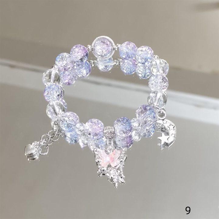 Mori Style Mermaid Crystal Bracelet - Sweet, Versatile Design for Women, Students, and Best Friends.
