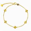 18K Golden Clover Chain Bracelet