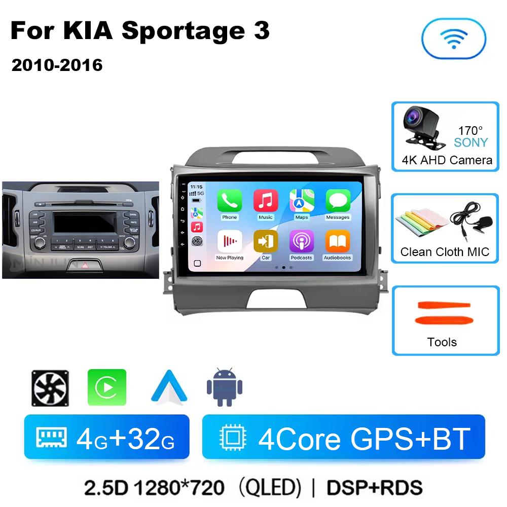 

Android 14 Qualcomm Car Radio для KIA Sportage 3 Sportage R 2010-2016 Беспроводной Android Auto Carplay Мультимедийный Плеер Стерео
