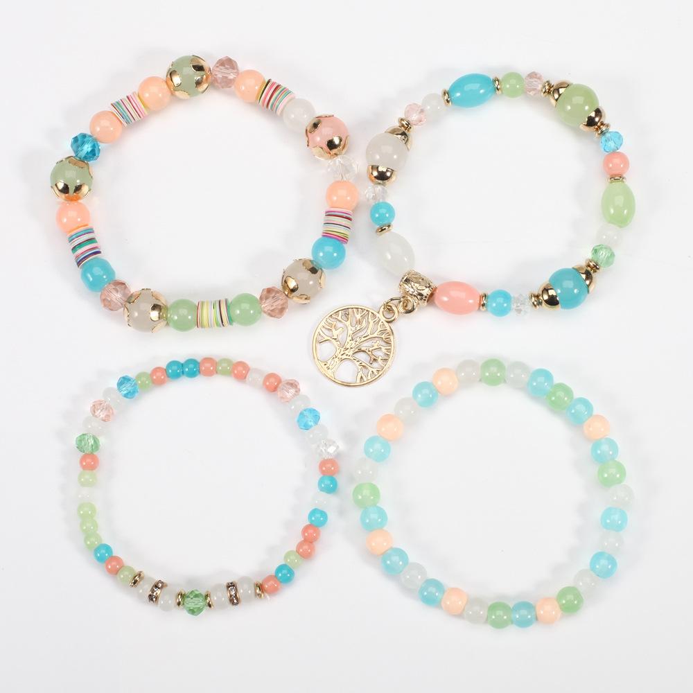 Ing Tree Peace Beautiful Bead Bracelet Women's New Glass Vacation Jewelry
