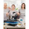 SucceBuy Hitzepresse 5in1 Hitzepressenmaschine 12x15in Clamshell Sublimation Transferdrucker Digitale Präzise Temperaturregelung