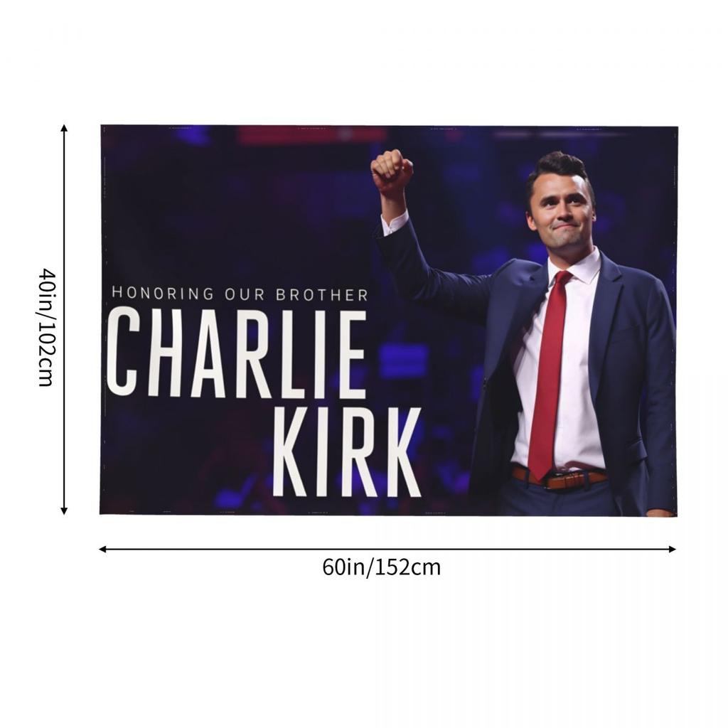 Wall Tapestry To Hang Charlie Kirk Honor USA Kawaii Tapestries Print Art Concert Banner Custom Living Room Bedroom Decor Blanket