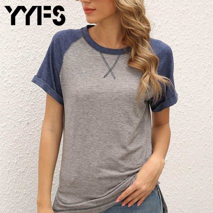 

Весна и лето 2022, новая женская повседневная футболка с крестообразным принтом в тон, повседневная футболка с короткими рукавами
