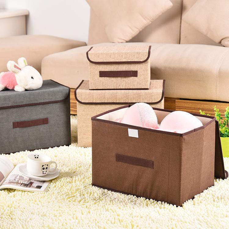 Large Foldable Non-Woven Fabric Storage Organizer Box for Toys and Clothes