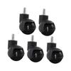 Quiet Rolling 2 PU Ball Casters for Office Chairs with Universal 11x22mm Fit Construction and Floor Protections