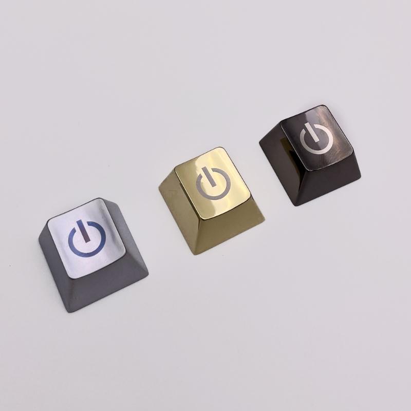 Zinc Alloy Keycap Metal ESC Keycap with Engraved Power Switching Sign For Mechanical Keyboards Customization