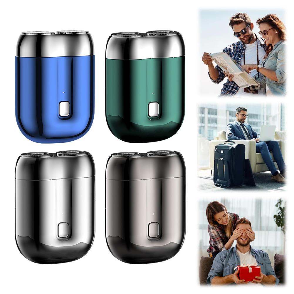Mini Dual-Head Electric Shaver Rechargeable Electric Razor Waterproof Portable Razor for Men Home Travel