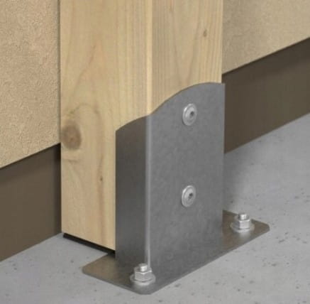 Pole Base 102x150x25mm Galvanized Zinc