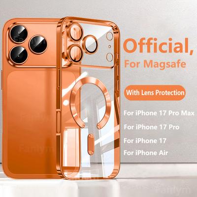 TPU Camera Protection For Magsafe Phone Case For iPhone 17 16 15 14 13 12 11 Pro Max Plus Air Transparent Cases Cover Funda