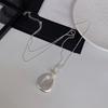 Minimalist Geometric Glossy Pendant Necklace - Simple Design, Light Luxury, High-End Feel Accessory.