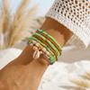 Bohemian Shell Set Bracelet Pendant Versatile Niche Design Women's Rice Bead Multi-layer Elastic Bracelet