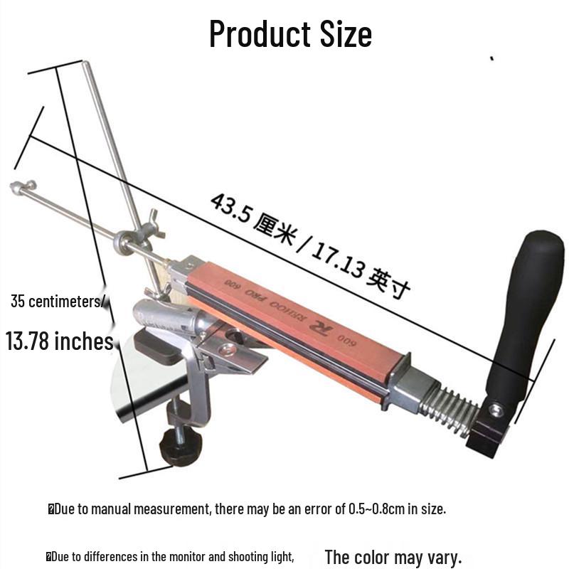 Ruihe Metal Fixed-Angle Knife Sharpener RH-006 with 4 Reversible Stone Clamps for Efficient Sharpening
