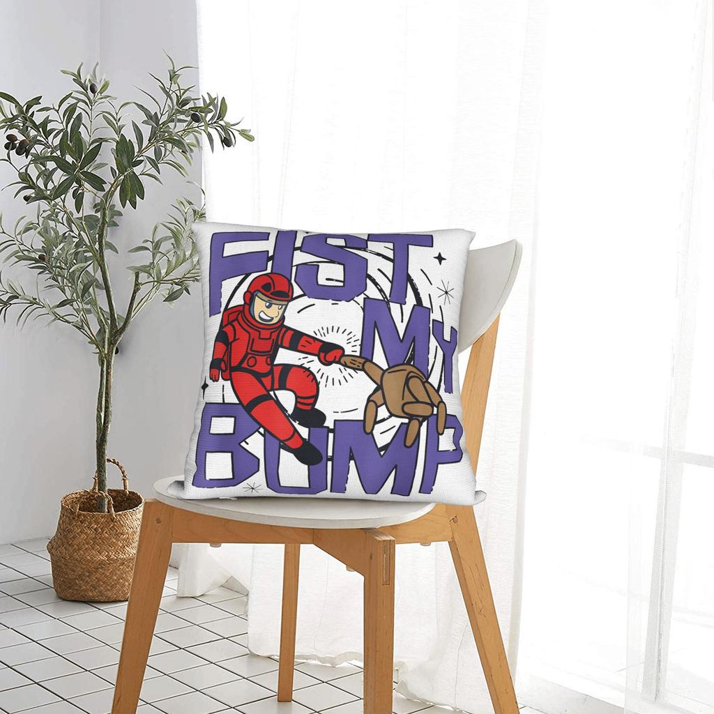 Fist My Bump Pillow Case Soft Pillow Cover Fashion Cushion Cover For Sofa Car Home Decor