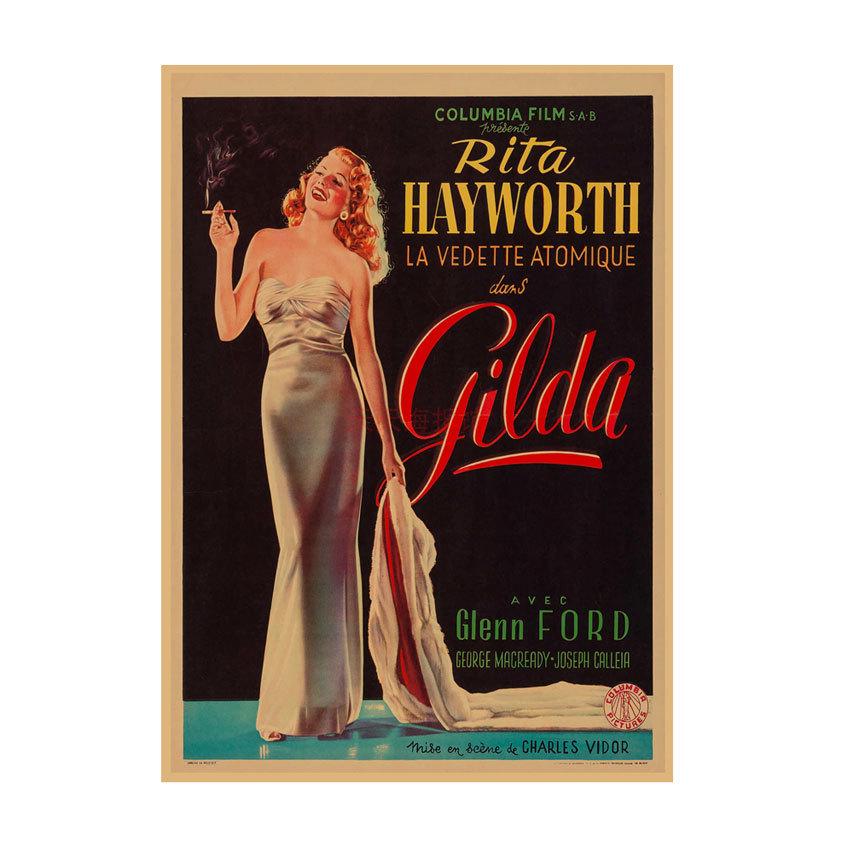 Retro Movie Illustration Poster for Bar, Cafe, or Dormitory Wall Decor