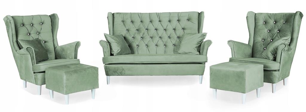 Sofa Couch Ohrensessel Gaja skandinavisch nicht ausziehbar Family Möbel minzfarben