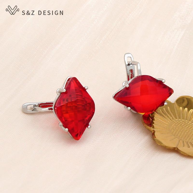 Fashion Geometric Elegant Horse Eye Crystal Drop Earrings For Women Wedding Party Jewelry Simple Eardrop Daily Accessories