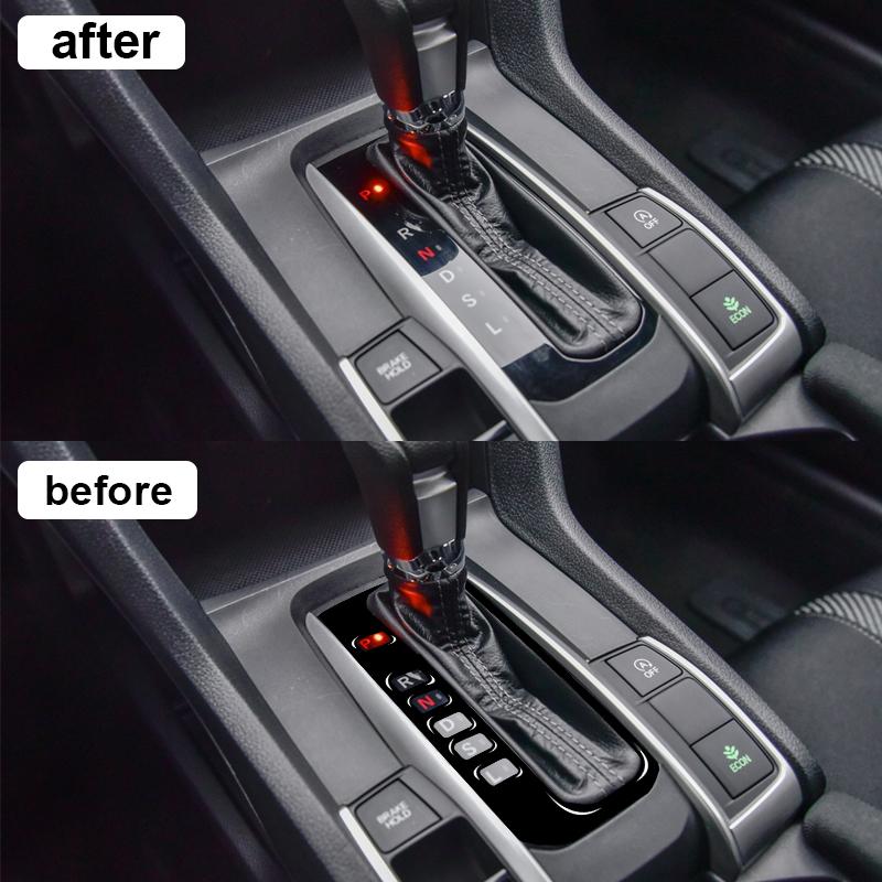 For Honda Civic 10th Gen 2015-2020 Car Gear Shift Box Panel Cover RHD LHD Accessories Interior Decoration