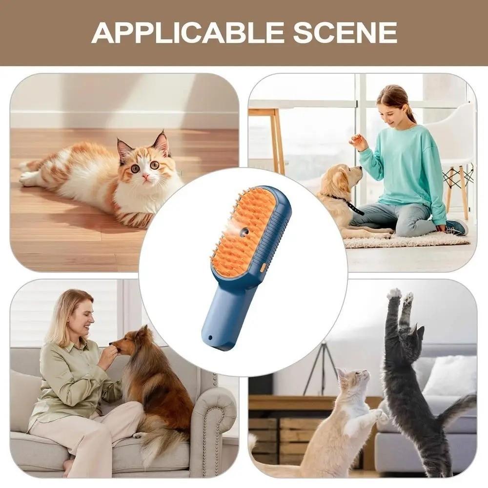 Steam Spray Function Pet Cleaning Spray Comb Cat Massage Comb  For Hair Removal And Detangling