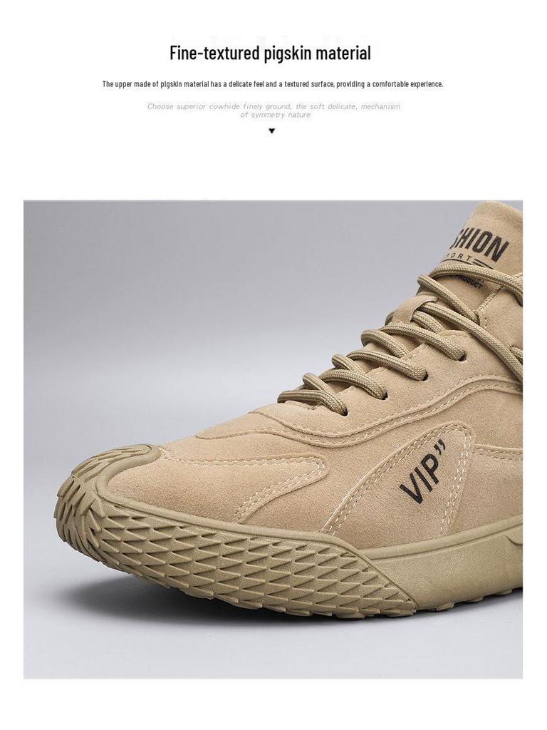 Spring 2025 Men's Non-Slip Work Sneakers - Ideal for Construction Sites and Kitchens