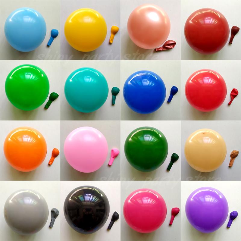 

10pcs 18inch 36inch Black Green Red Yellow Pink Blue Big Balloons Wedding Decoration Baby Shower Birthday Party Helium Balloon 18inch 10pcs